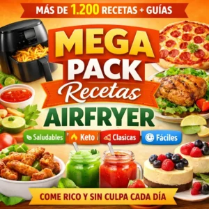 Mega Pack Recetas AirFryer +1200 Recetas Saludables y Clásicas