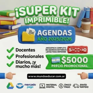 SUPER KIT IMPRIMIBLE - AGENDAS 2025/2026 (DESCARGABLES - IMPRIMIBLES)