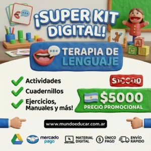 SUPER KIT MATERIAL - TERAPIA DE LENGUAJE (DESCARGABLES - IMPRIMIBLES)